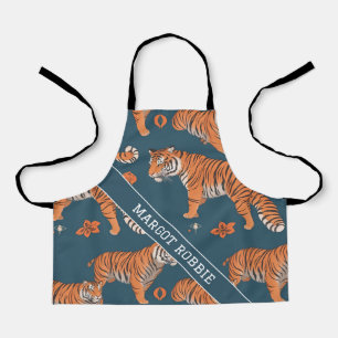 Tiger Retro Colourful Personalized Pattern Apron