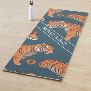 Tiger Retro Colourful Personalized Pattern Yoga Mat