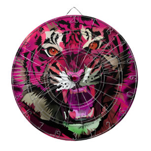 Tiger Roar - Pink Dartboard