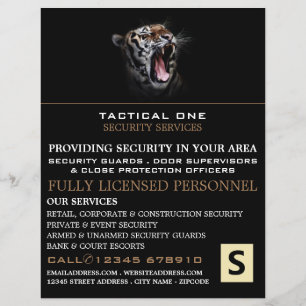 Tiger Roar, Security Personnel Advertising Flyer