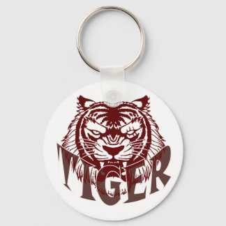 tiger roaring keychain
