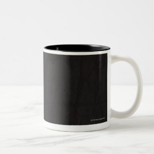 Tiger roaring Two-Tone coffee mug
