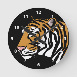 Tiger Round Clock