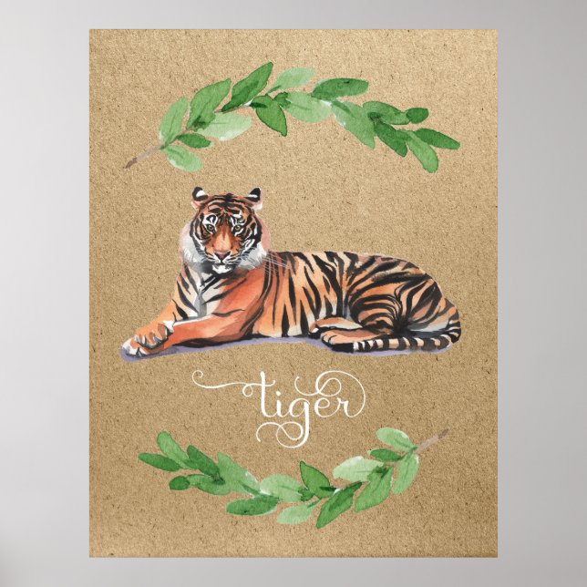 Tiger safari nursery print (Front)