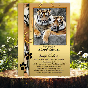 Tiger Safari Zoo Bridal Douche Invitation