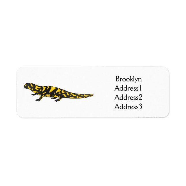 Tiger salamander cartoon illustration  (Front)