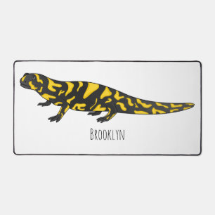 Tiger salamander cartoon illustration  desk mat