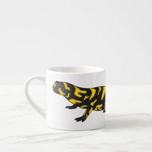 Tiger salamander cartoon illustration espresso cup