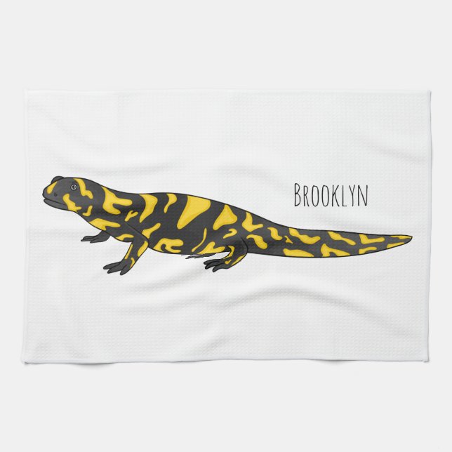 Tiger salamander cartoon illustration  kitchen towel (Horizontal)