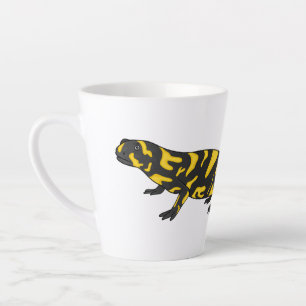 Tiger salamander cartoon illustration  latte mug