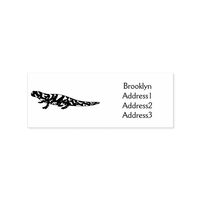 Tiger salamander cartoon illustration  rubber stamp (Imprint)