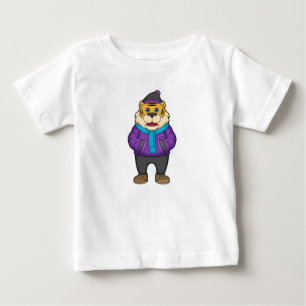 Tiger Scarf Beanie Baby T-Shirt