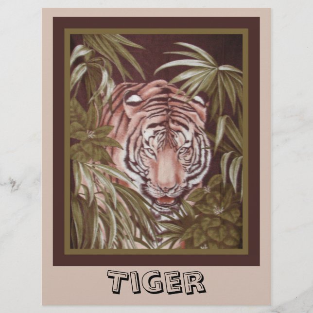 Tiger Scrapbook Paper (Front)