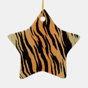Tiger seamless pattern texture background ceramic ornament