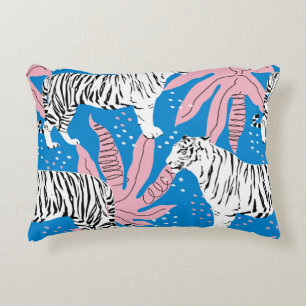 Tiger seamless pattern,wild animal background,tren accent pillow