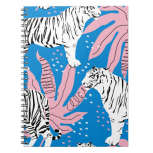 Tiger seamless pattern,wild animal background,tren notebook