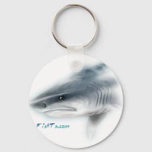Tiger Shark Head Keychain