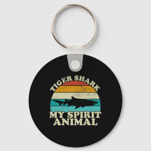 Tiger Shark My Spirit Animal - Vintage Fish Fishin Keychain