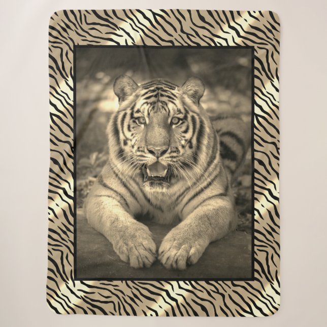 Tiger Sherpa Blanket (Front)