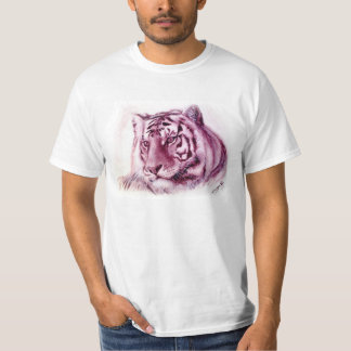 Tiger Shirt - Monochrome oil painting tiger
