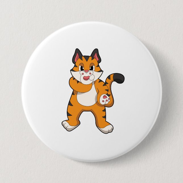 Tiger silent 3 inch round button (Front)