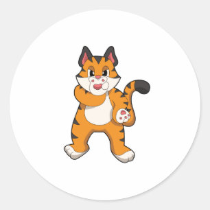 Tiger silent classic round sticker