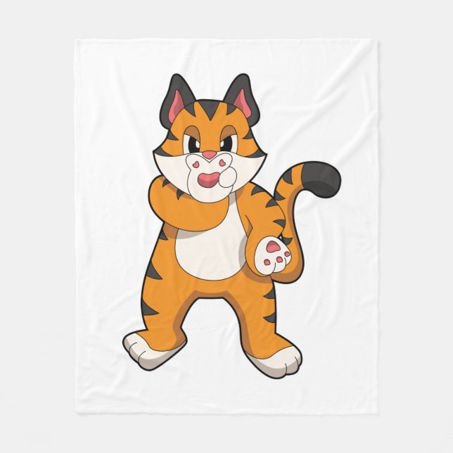 Tiger silent fleece blanket (Front)
