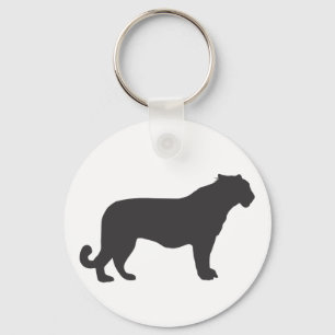 Tiger Silhouette Keychain
