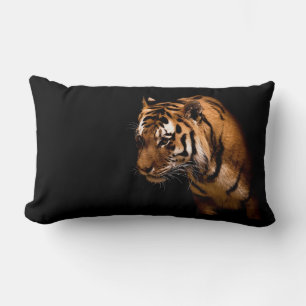 Tiger Silhouette Lumbar Pillow