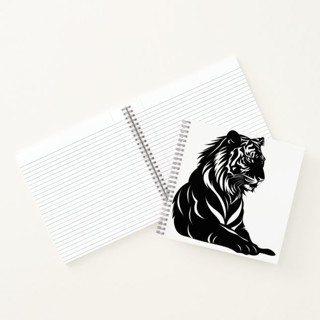 Tiger Silhouette Notebook (Inside)