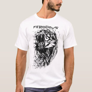 Tiger Silhoutte Imprimer T-Shirt de base pour homm