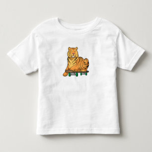 Tiger Skater Skateboard Toddler T-shirt