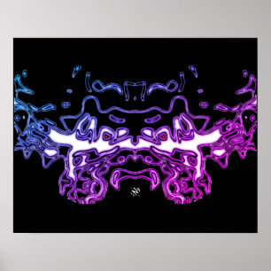 Tiger Sketch (White 3) Poster