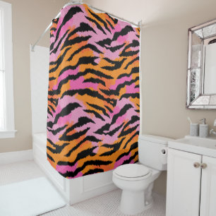 Tiger Skin Animal Print Lavender& Orange Girly y2k