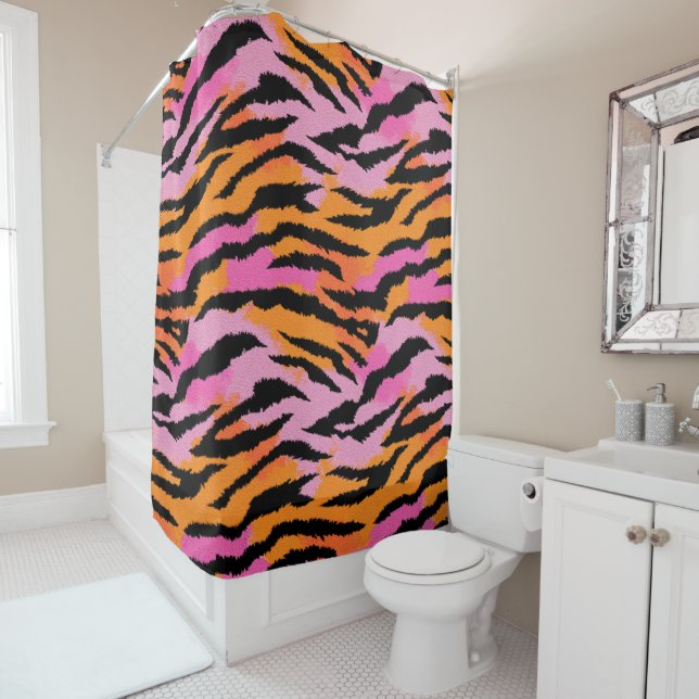 Tiger Skin Animal Print Lavender& Orange Girly y2k (In Situ)