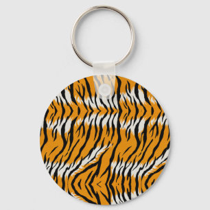 Tiger Skin Animal Print Pattern Design Keychain