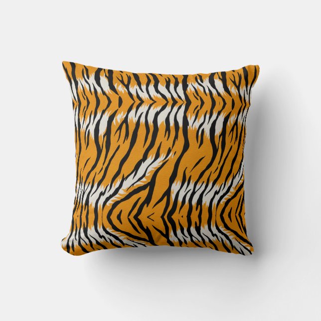 Tiger Skin Animal Print Pattern Design  Throw Pillow (Front)