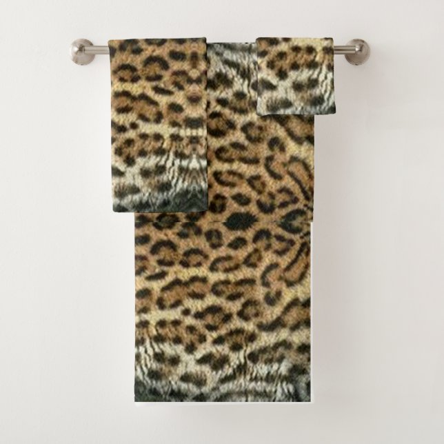 tiger skin bath towel set (Insitu)