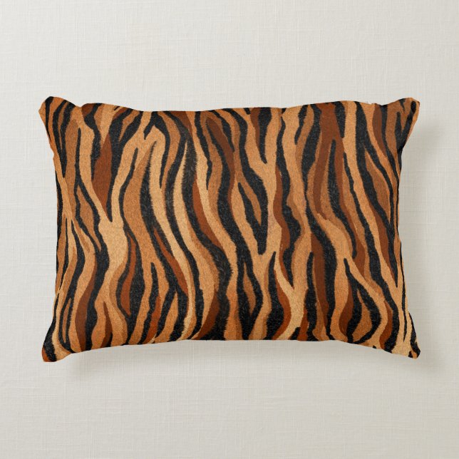 Tiger skin: hand-drawn seamless pattern. accent pillow (Front)