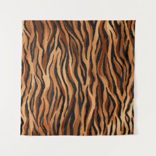 Tiger skin: hand-drawn seamless pattern. tapestry