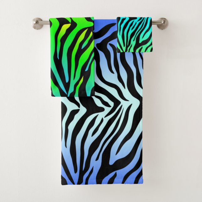 Tiger skin print design   bath towel set (Insitu)
