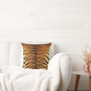 Tiger Skin Print Throw Pillow