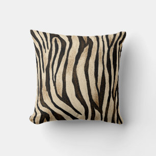 Tiger Skin Seamless Texture Throw Pillow