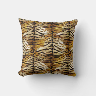 Tiger skin, stylish, tiger, striped, animal print, throw pillow