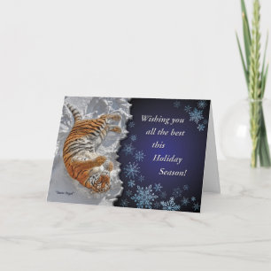 Tiger "Snow Angel" all Faiths Holiday Card