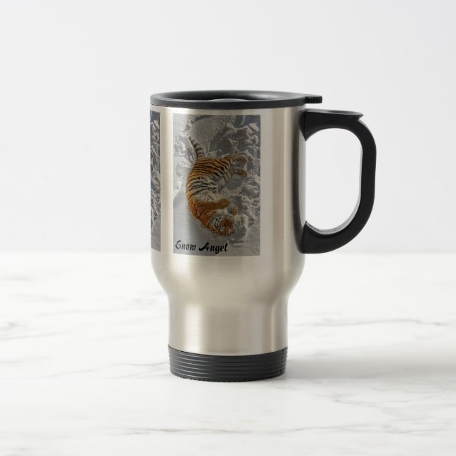 Tiger "Snow Angel" Travel Mug (Right)