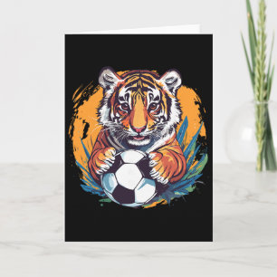Tiger Soccer Ll Fierce Jungle Animal  Card