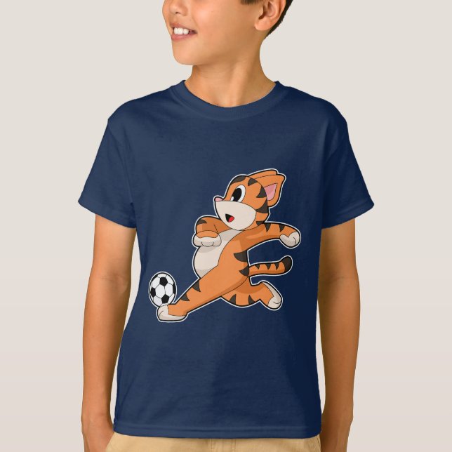 Tiger Soccer player Soccer T-Shirt (Front)
