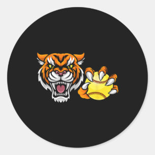 Tiger Softll Ll Cartoon Character Design Classic Round Sticker