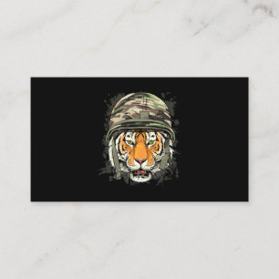 Tiger Soldier Veteran Army Tiger Safari Animal Lov Business Card